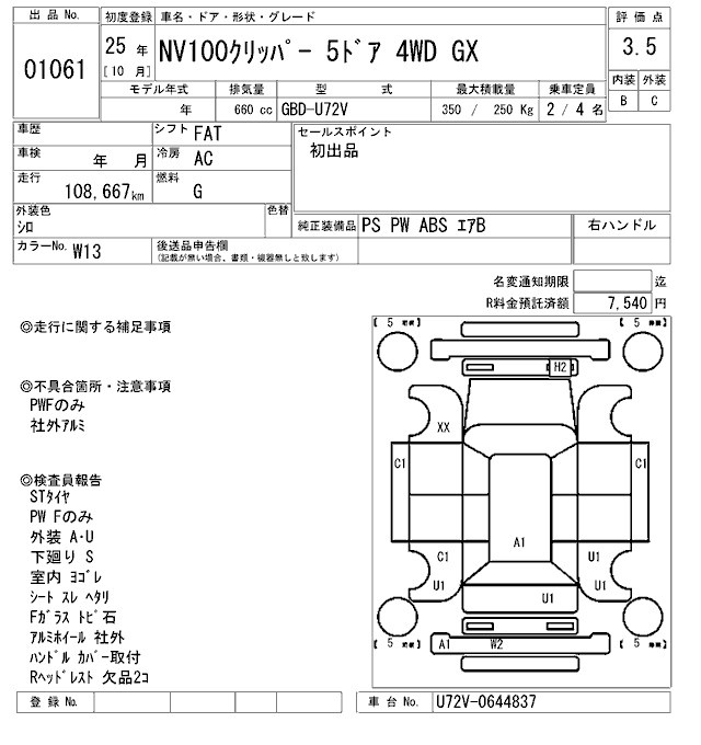 NISSAN NV100 CLIPPER
