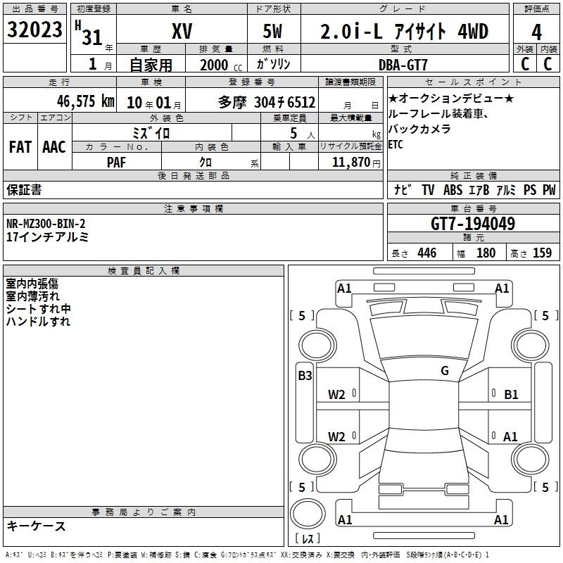 SUBARU XV
