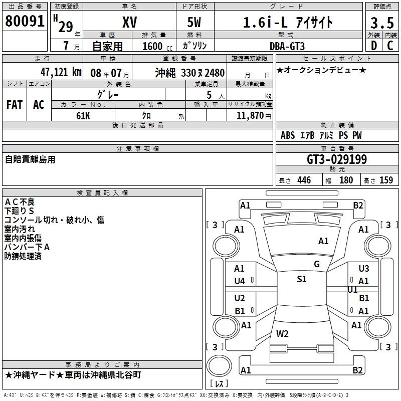 SUBARU XV