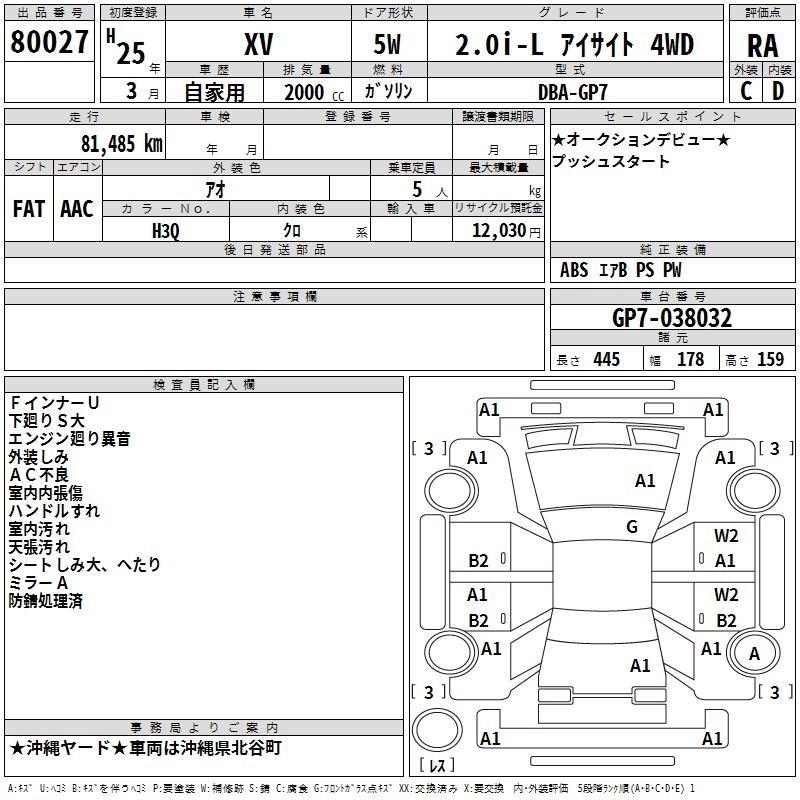SUBARU XV