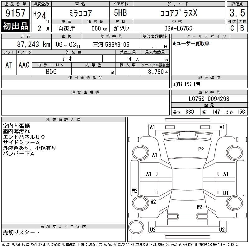 DAIHATSU MIRA COCOA