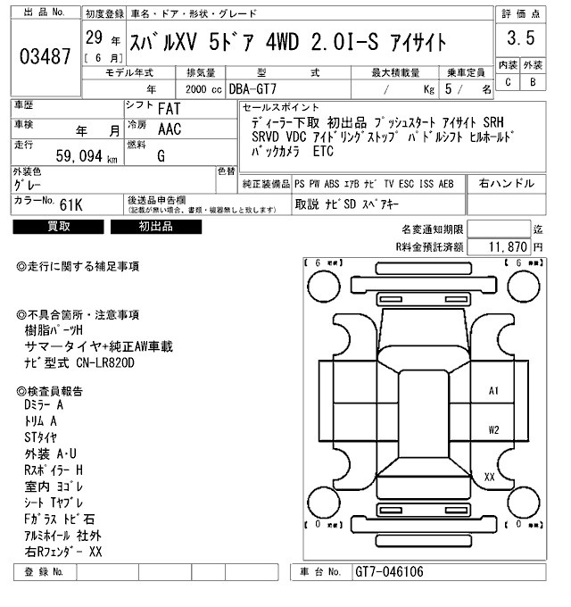 SUBARU XV