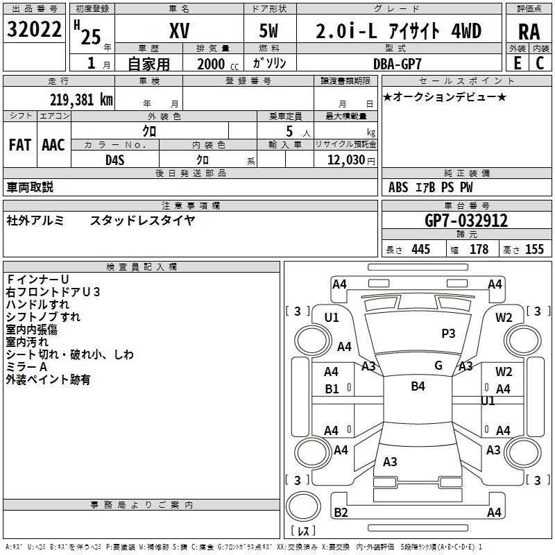 SUBARU XV