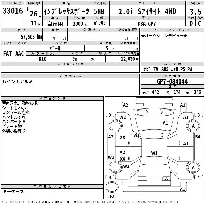 SUBARU XV