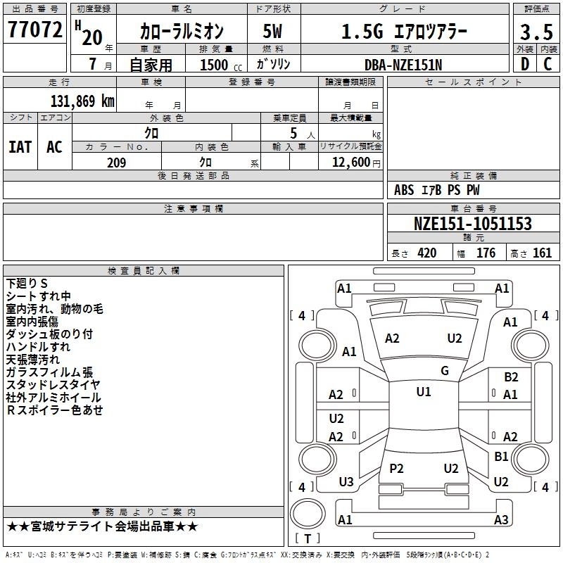 TOYOTA COROLLA RUMION
