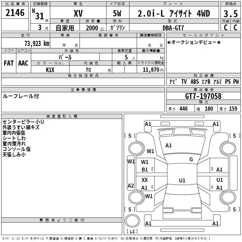 SUBARU XV