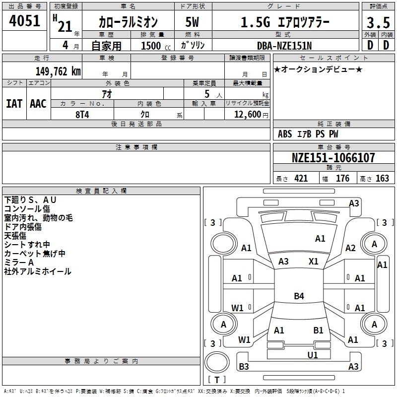 TOYOTA COROLLA RUMION