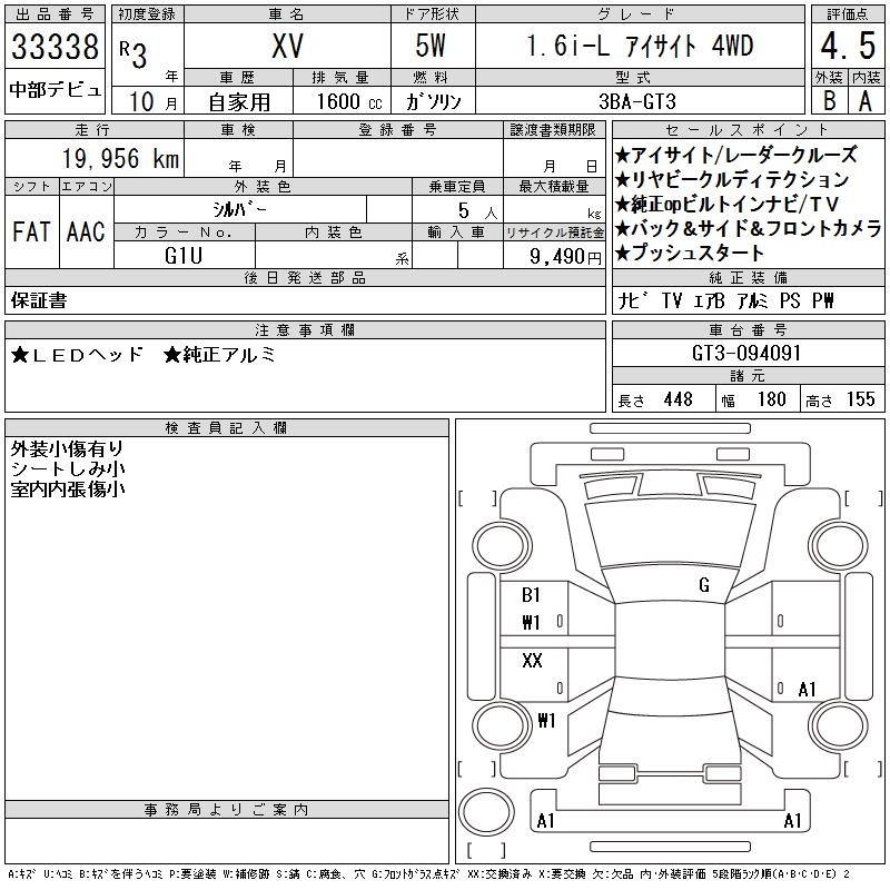 SUBARU XV