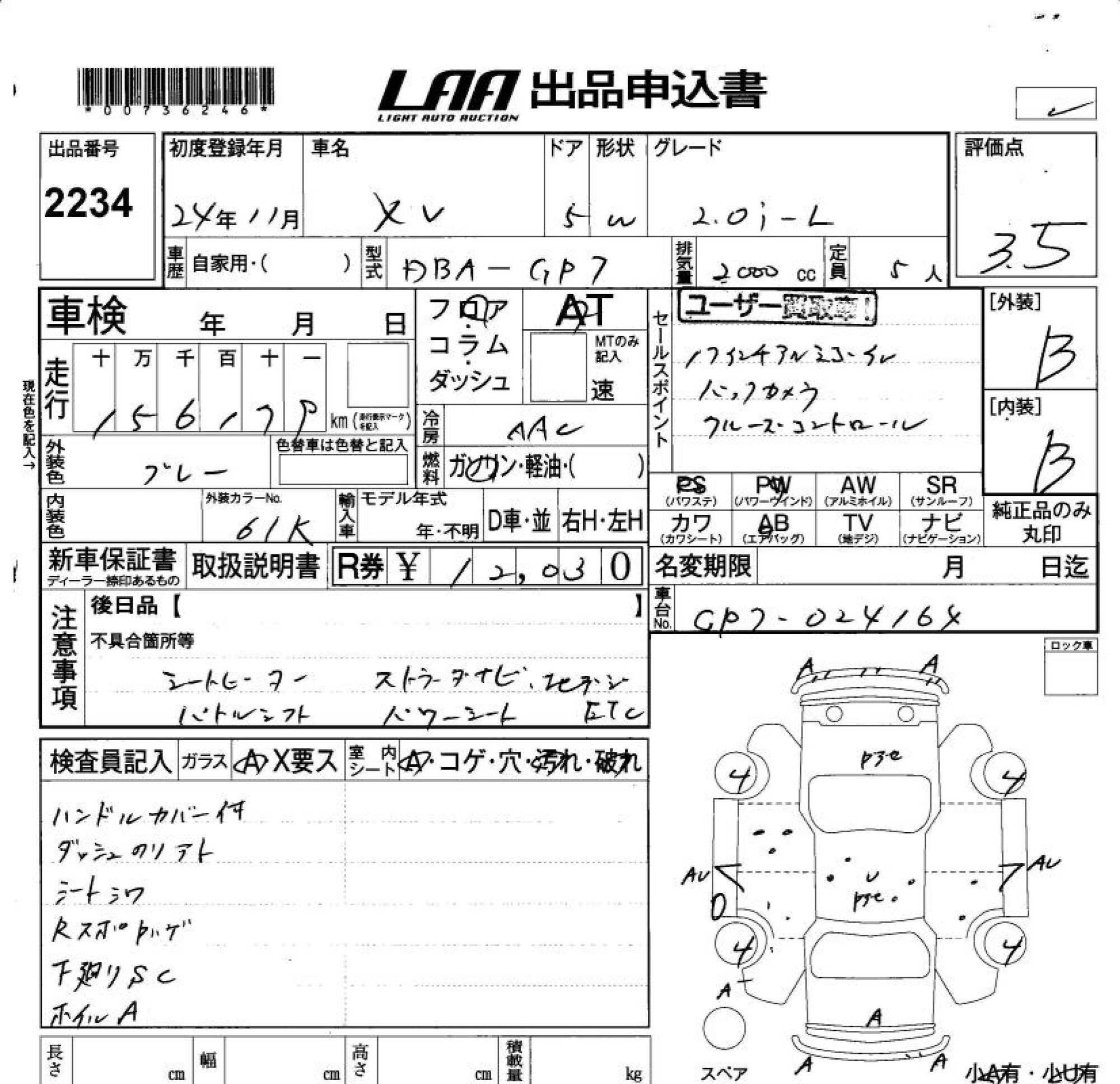 SUBARU XV