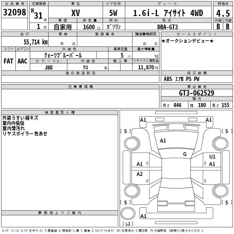SUBARU XV
