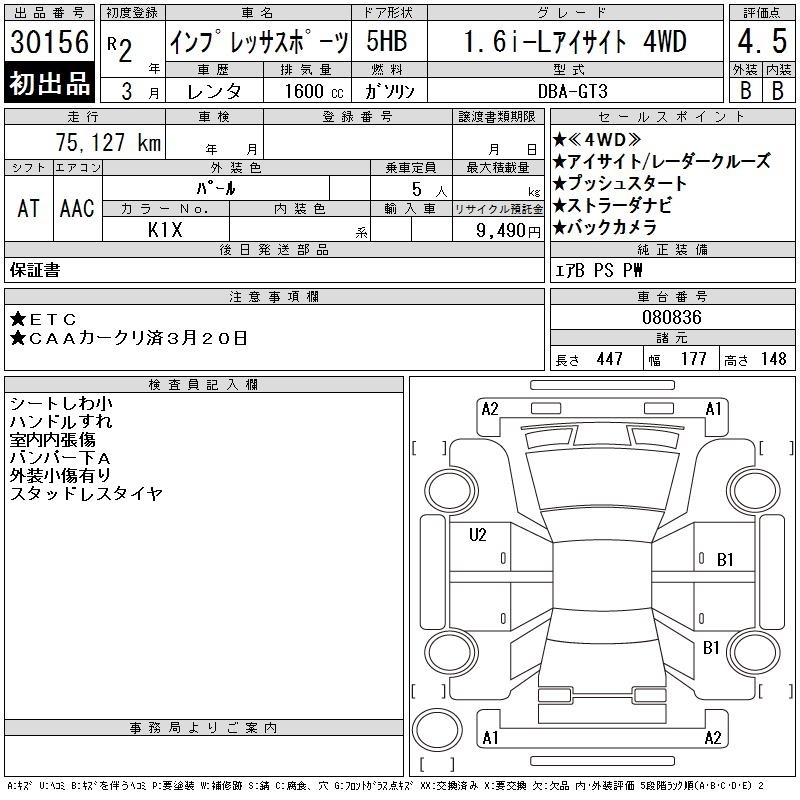 SUBARU XV
