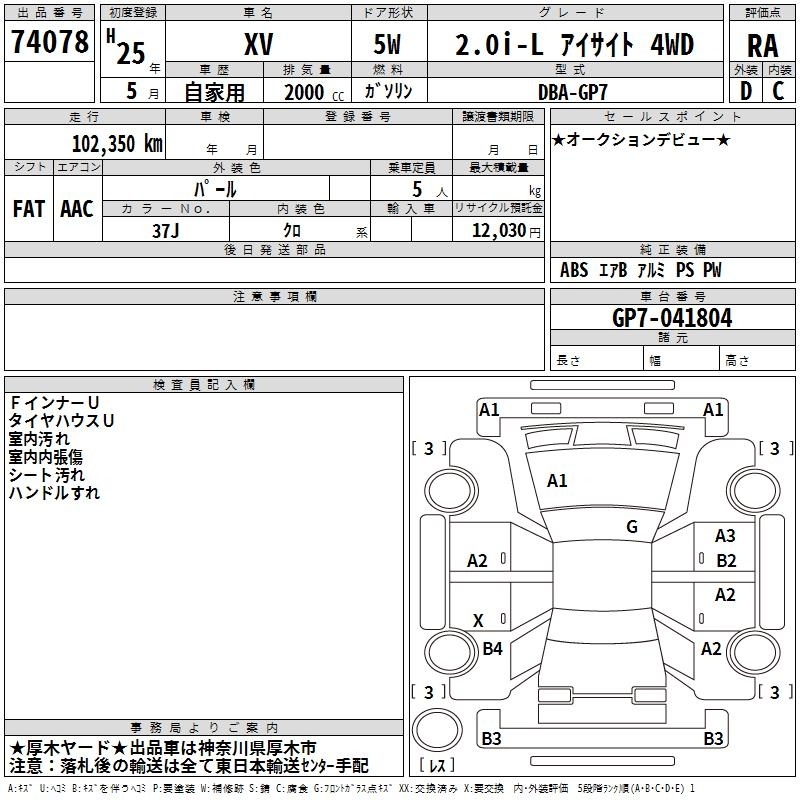 SUBARU XV