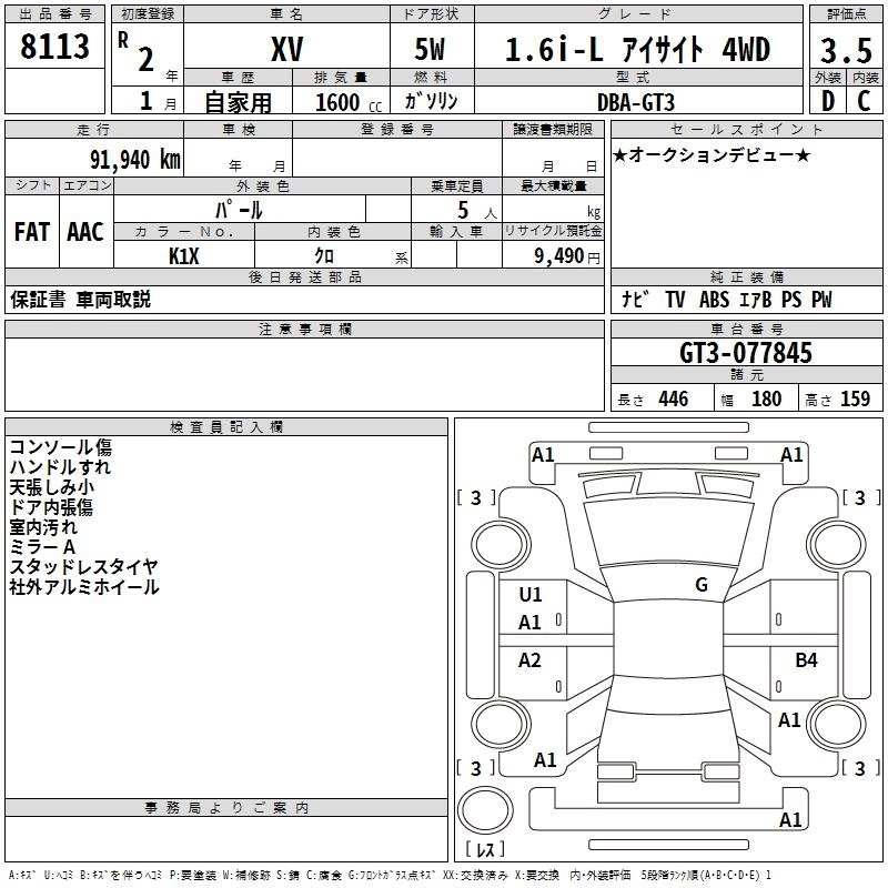 SUBARU XV