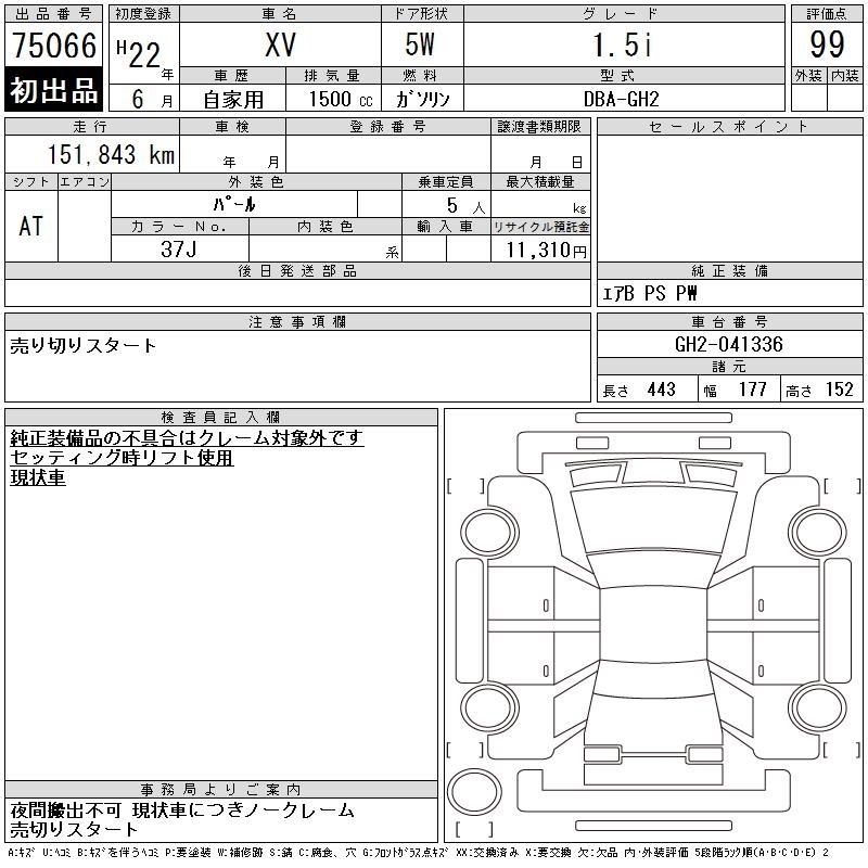 SUBARU XV