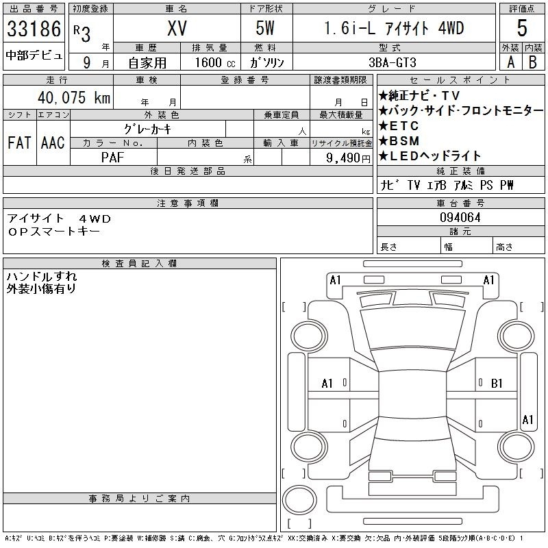 SUBARU XV