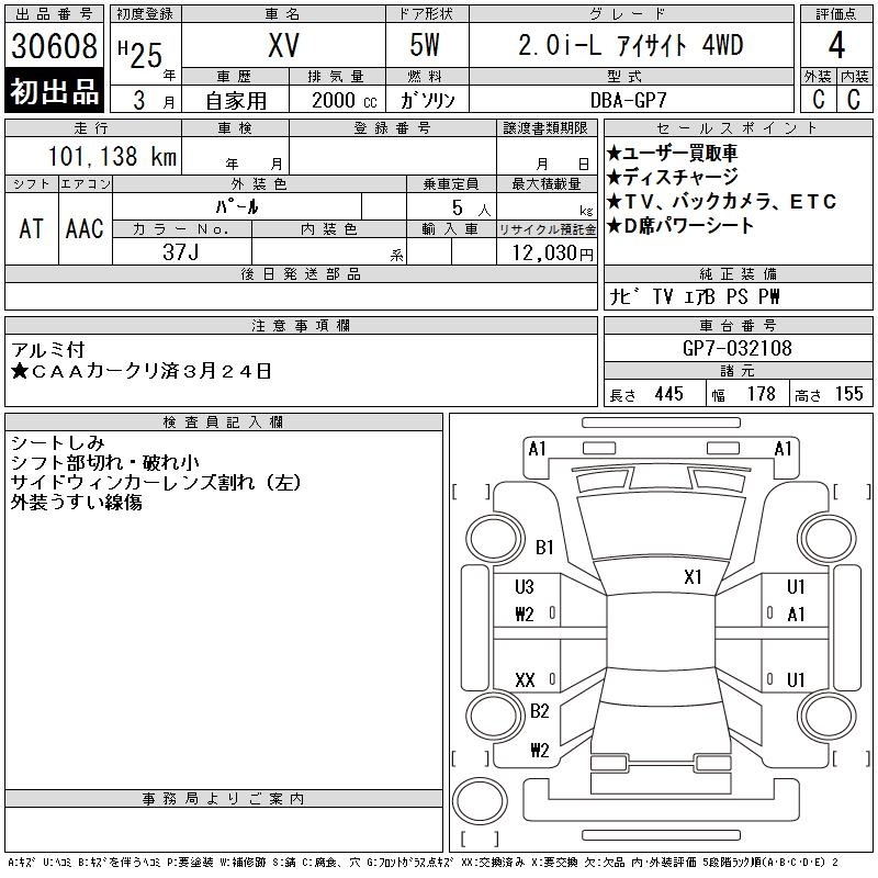 SUBARU XV