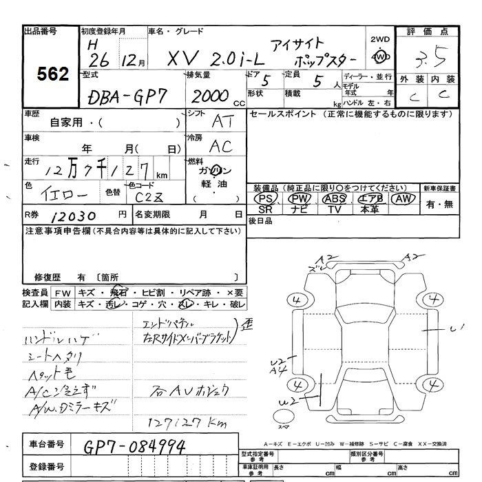 SUBARU XV