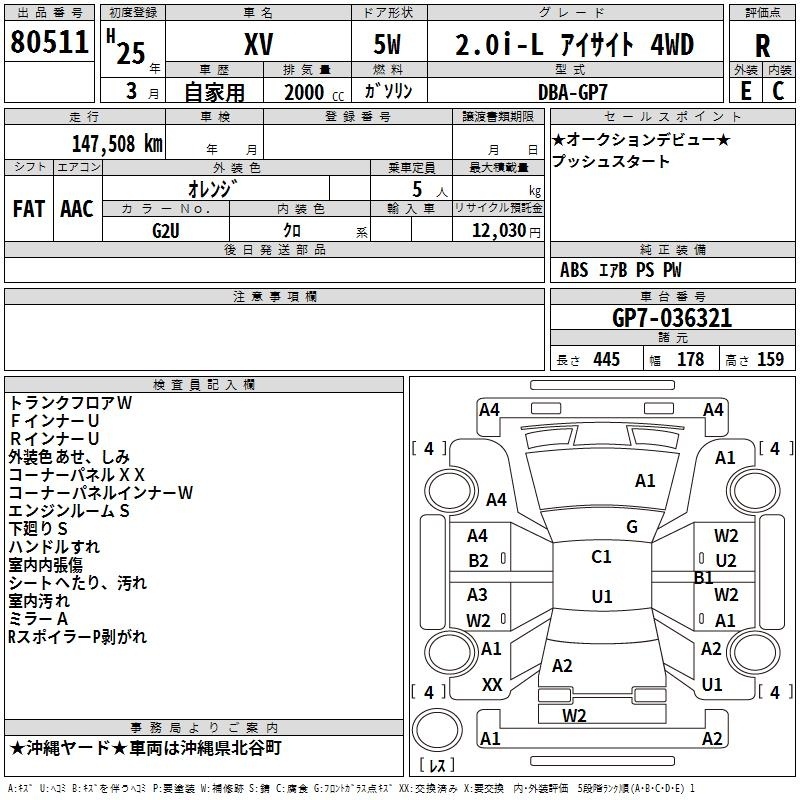 SUBARU XV