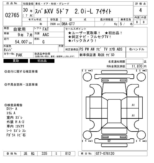 SUBARU XV