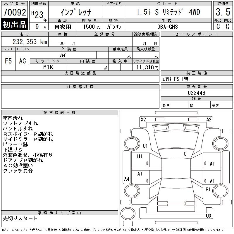 SUBARU IMPREZA