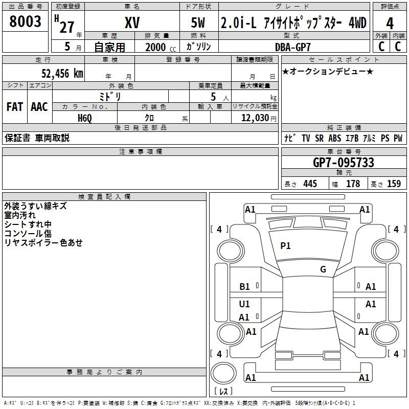 SUBARU XV